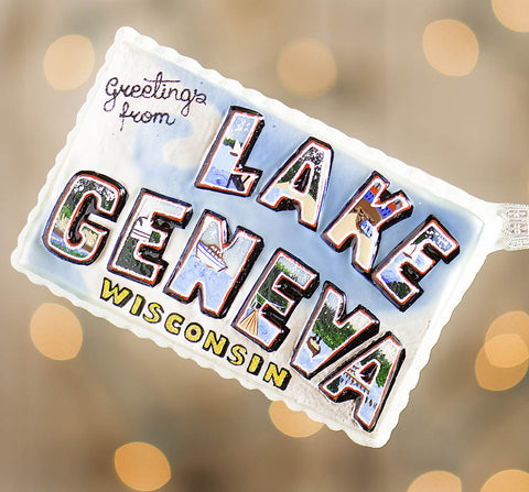 Lake Geneva Postcard Ornament (2015)