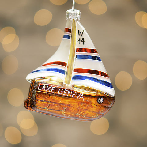 Lake Geneva Sailboat Ornament (2015)