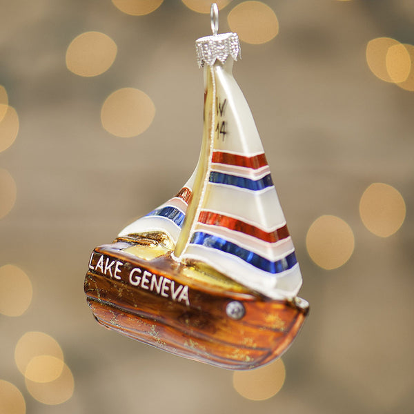 Lake Geneva Sailboat Ornament (2015)
